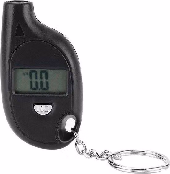 Manometro digitale LCD per pressione dei pneumatici da 5-150 PSI con lucchetto e puntale da terra per autocarri e autovetture.