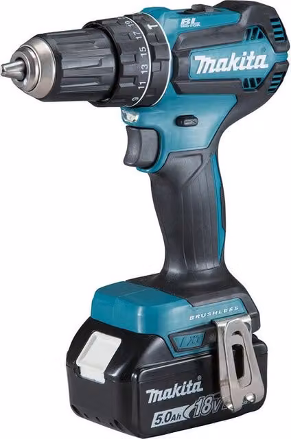 Makita Trapano con Percussione DHP485RTJ 18V LXT Brushless con Batteria Ricaricabile