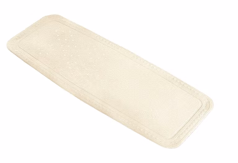 Inserto da bagno moderno Meusch beige sabbia con design del piede in gomma