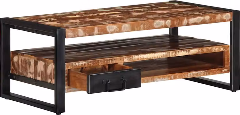 Maison Exclusive - Tavolino multifunzione in legno massello, dimensioni 90x50x36 cm, realizzato con legno di recupero