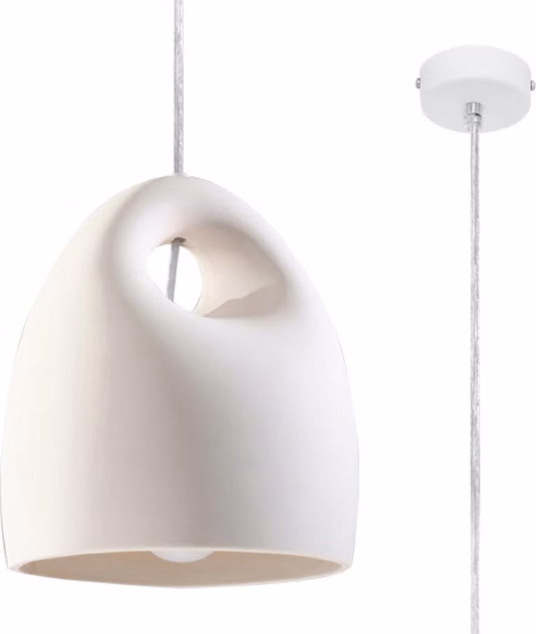 Lampada a sospensione in Vetroceramica BUKANO 1xE27 15W Vetroceramica 126x25x25cm Sollux Lighting