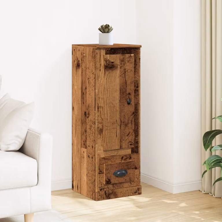 Credenza vidaXL in legno multistrato marrone stile antico per soggiorno o sala da pranzo L/P/H: 36 x 35,5 x 103,5 cm
