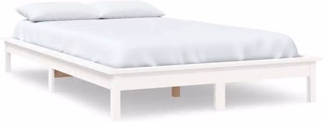Letto matrimoniale Super King Design In in legno massello di pino bianco L/P/H: 180 x 200 cm