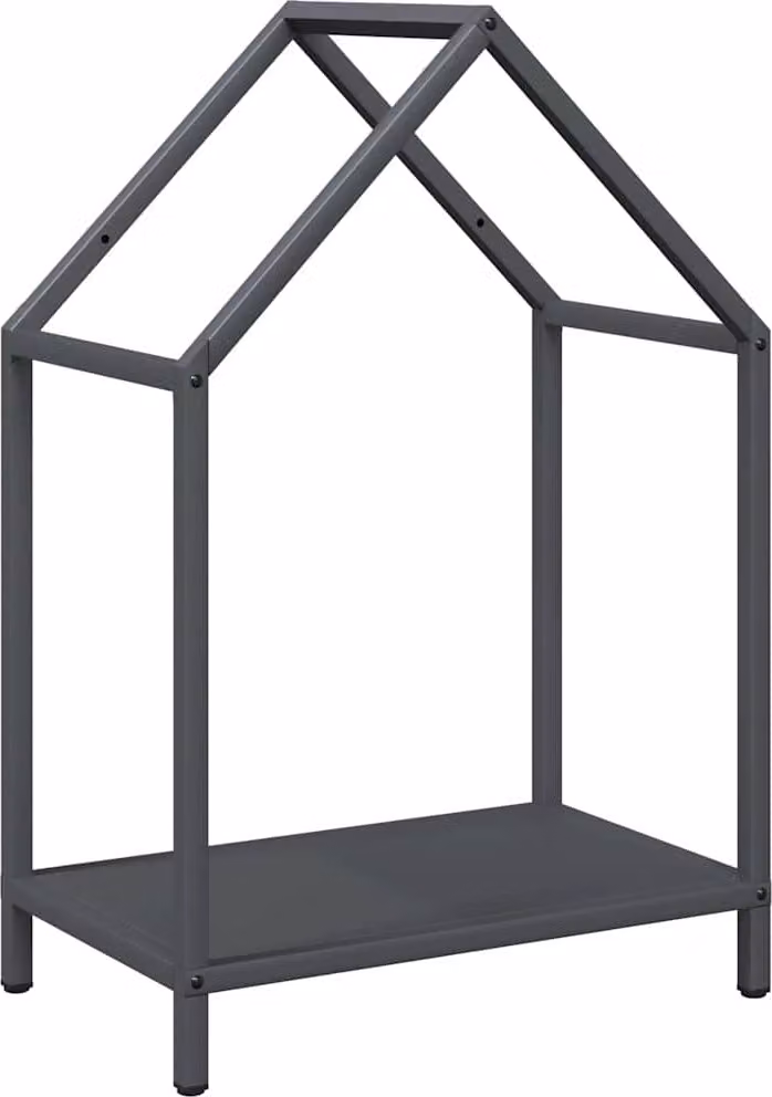 Rastrelliera per Legna da Ardere Antracite 40x25x60 cm