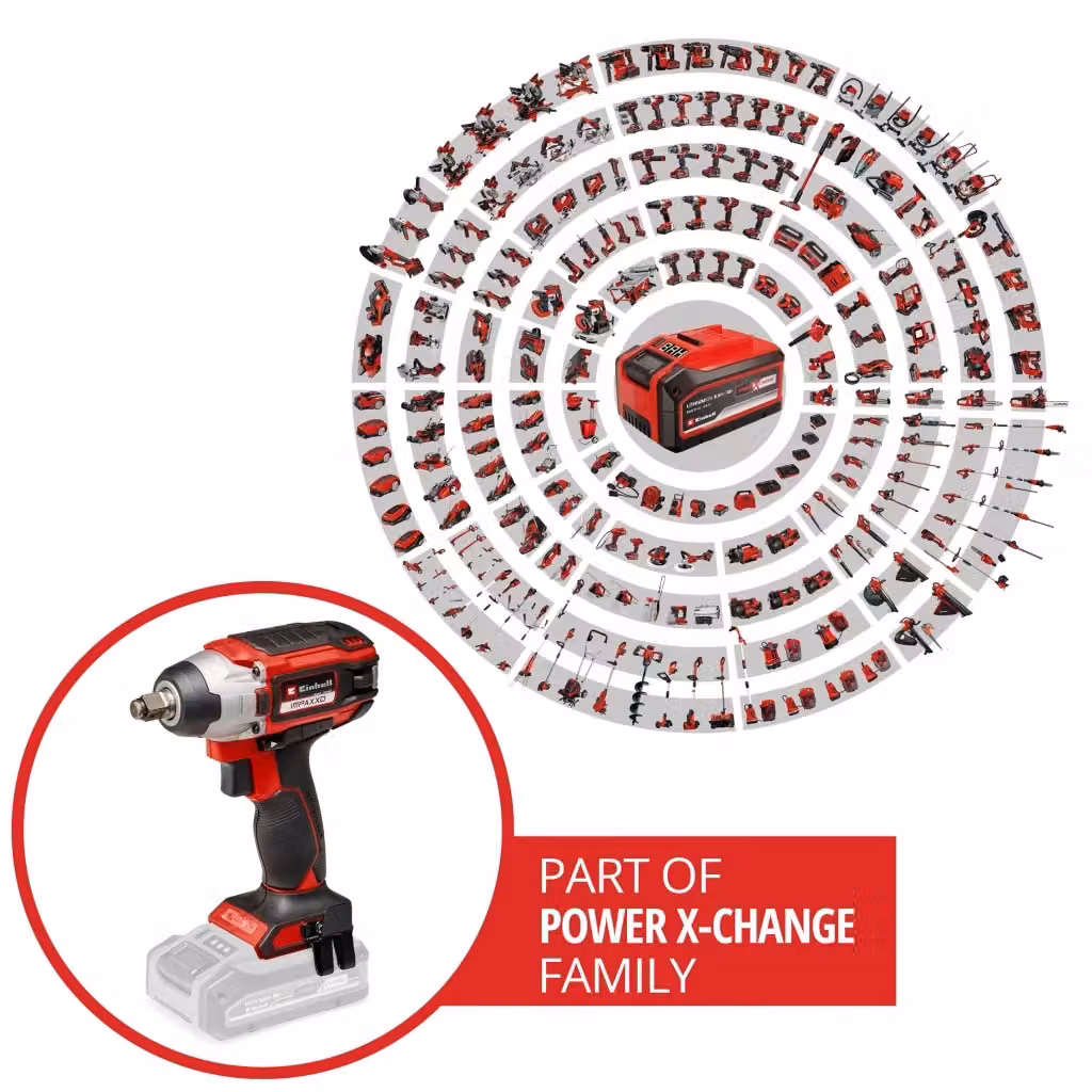 Avvitatore ad impulsi a batteria Einhell Impaxxo 18 230 18 V Power X-Change rosso – 2