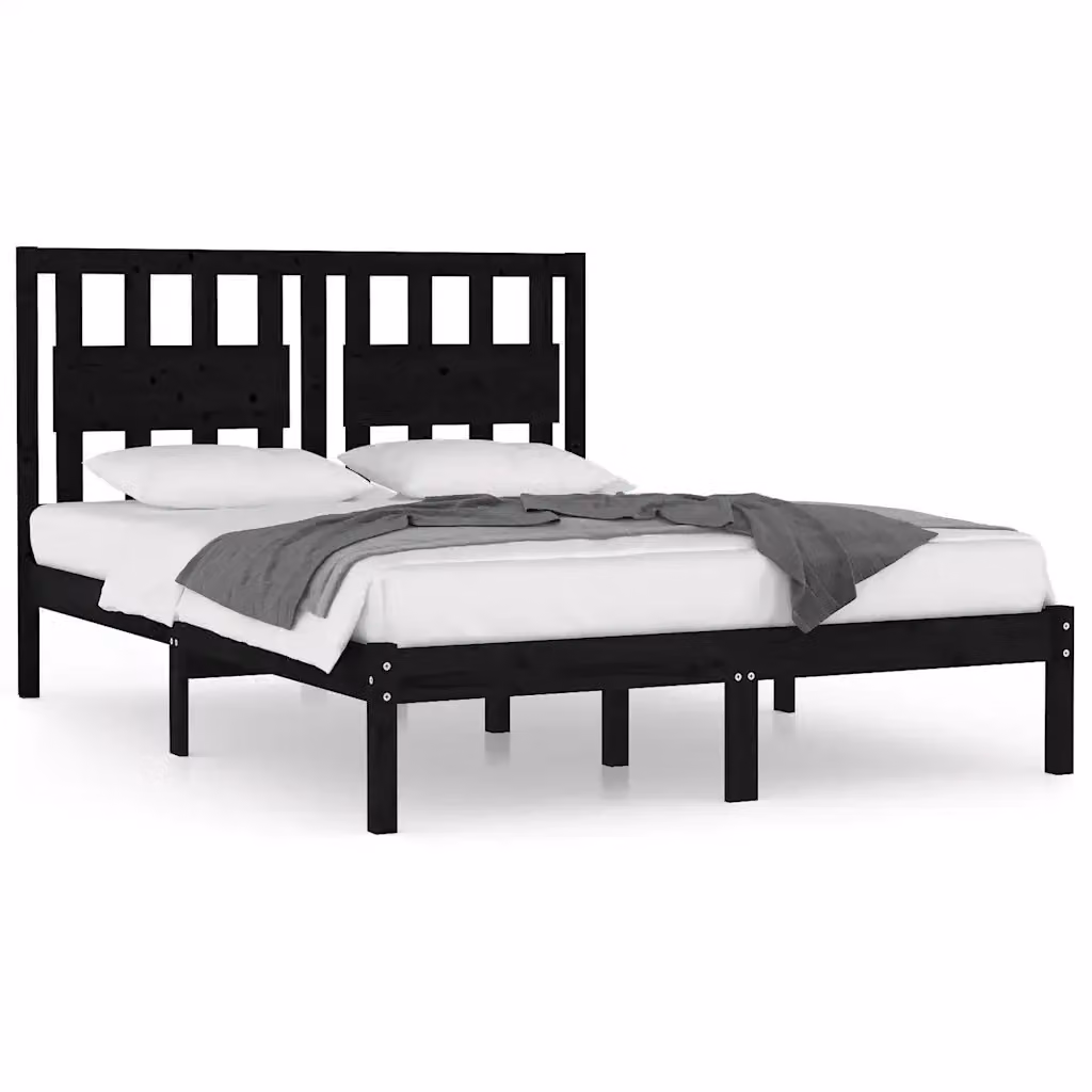 Giroletto Nero in Legno Massello di Pino MERCATOXL L/P: 200 x 200 cm – 2