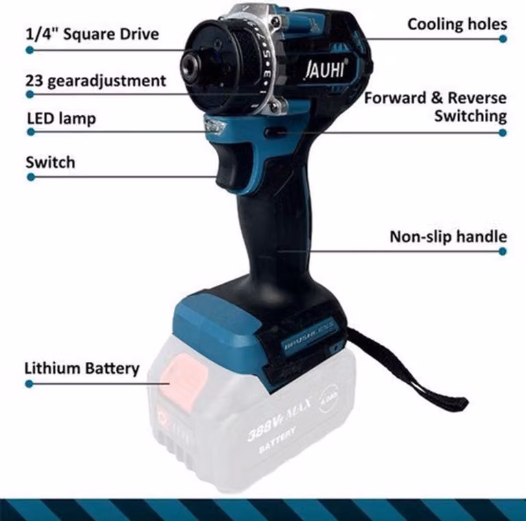Avvitatore elettrico - 18V - Brushless (senza spazzole) - A batteria - Per uso domestico/fai da te
