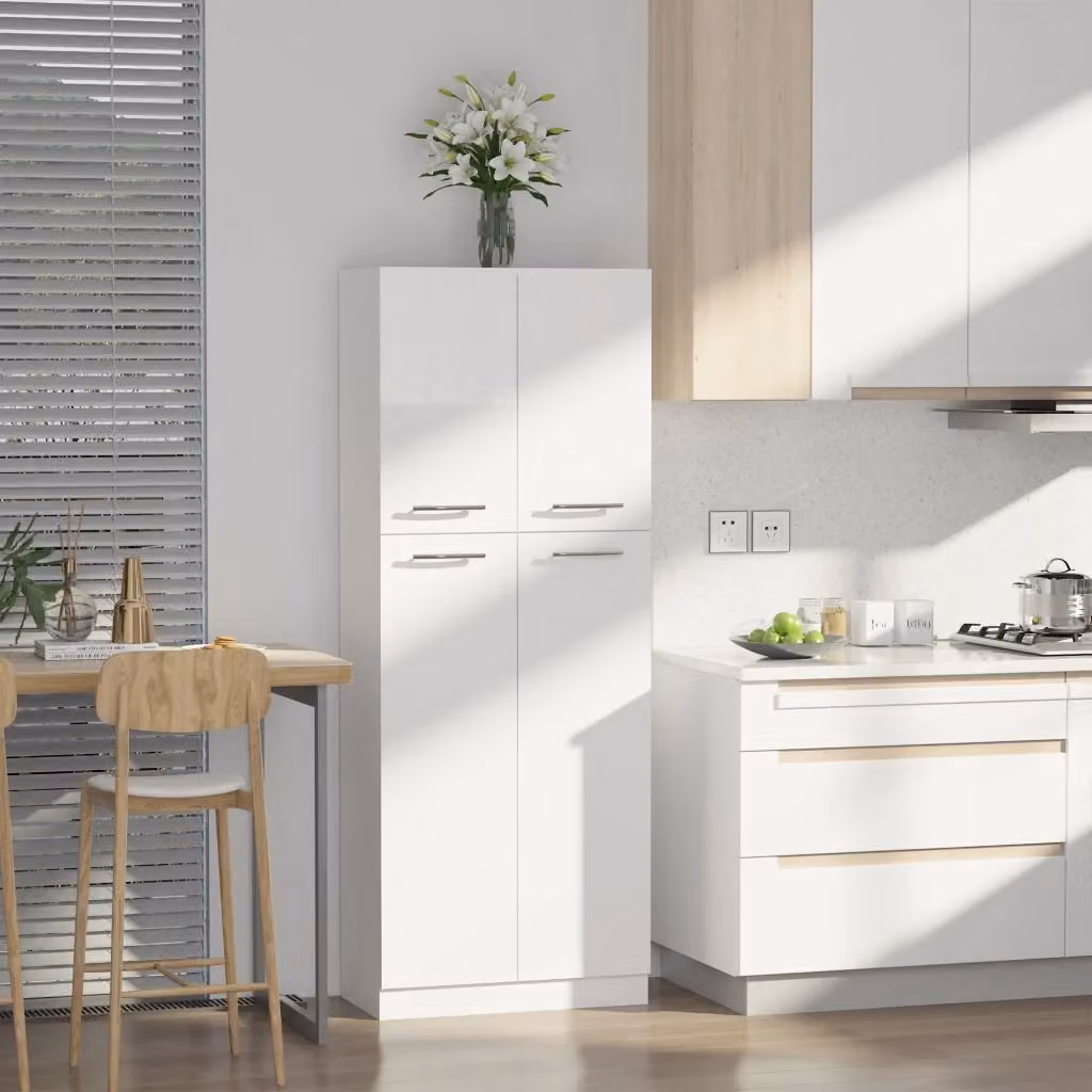 Mobile Dispensa Multiuso GIORDANOSHOP Bianco in Legno MDF L: 59 cm, P: 31 cm, H: 155 cm – 2