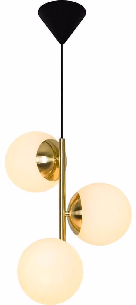 Nordlux lampada a sospensione Lilly ottone, bianco opalino