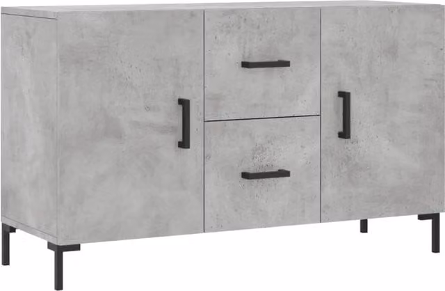 Buffet credenza cassettiera armadio mobile contenitore organizer per cucina soggiorno salotto 100 x 36 x 60 cm legno ingegnerizzato grigio 02_0031824