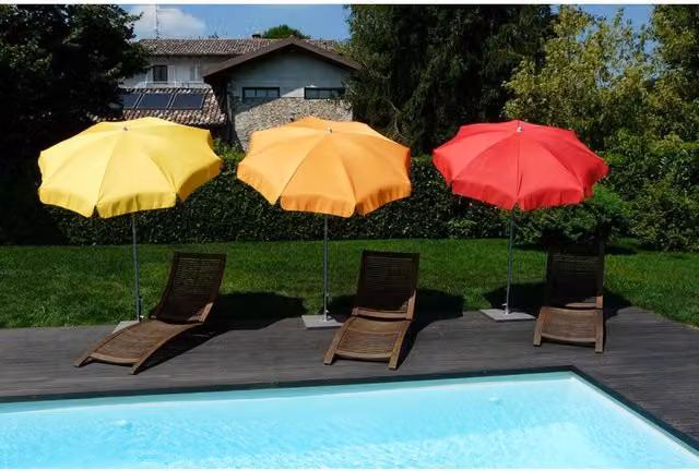Ombrellone palo centrale Borgo Made in Italy - diametro 200 cm - Rosso