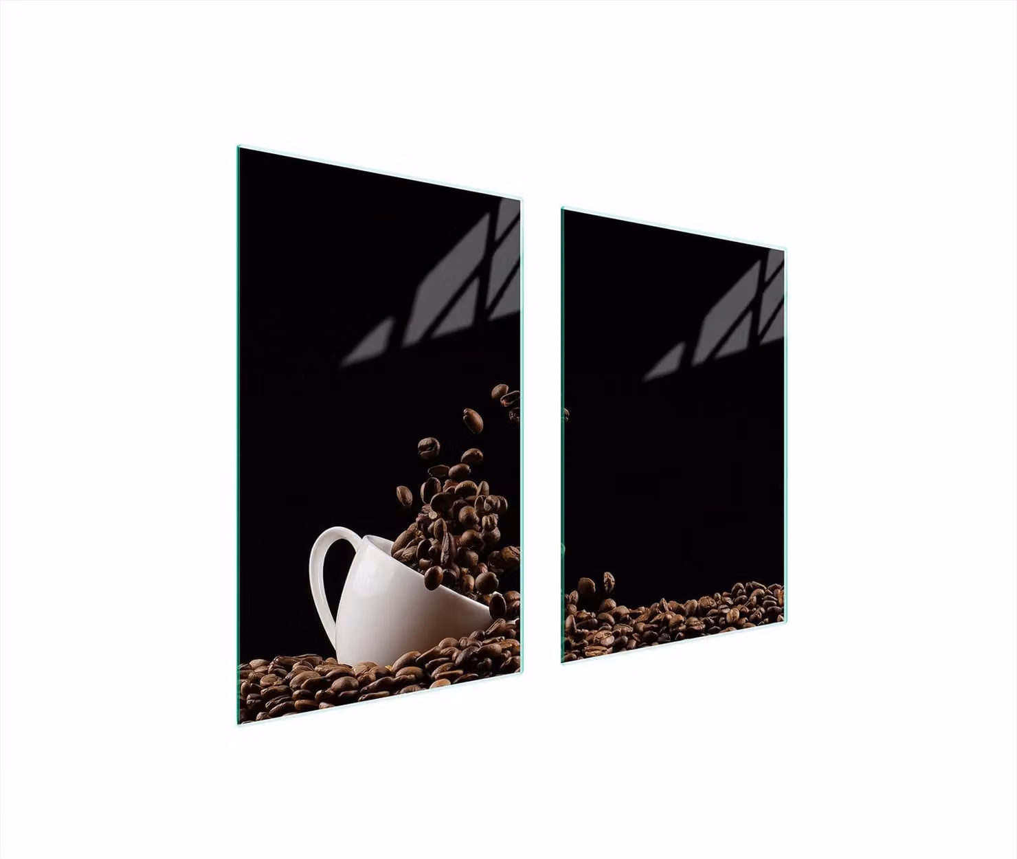 Piatto Di Protezione In Vetro Per Cucina 65X52 Caffè