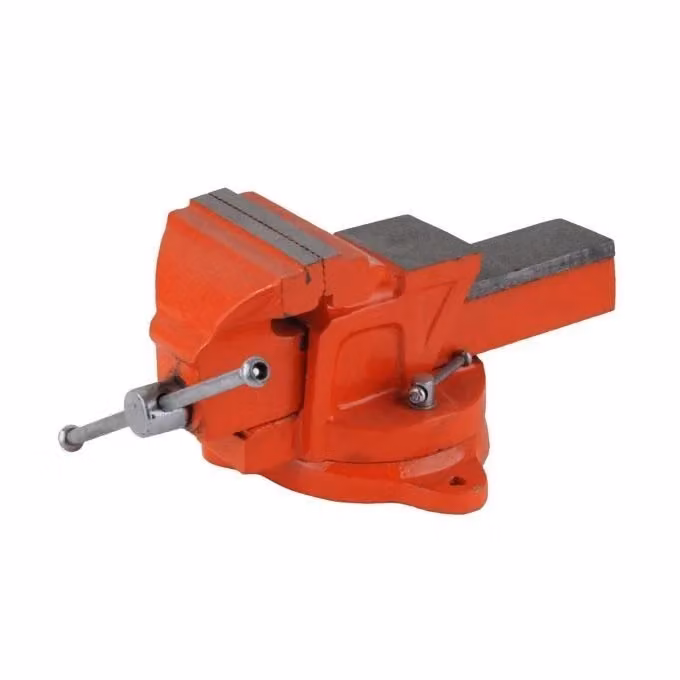 Morsa da Banco DOC 04508 in Ghisa con Base Girevole e Fissaggio Superiore, Nero e Rosso, Apertura 150 mm – 2
