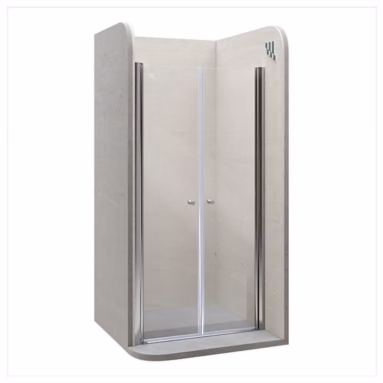 Porta a battente, dimensioni 116-120x195 cm, vetro trasparente, 6 mm, vetro temperato, rivestimento nanotecnologico