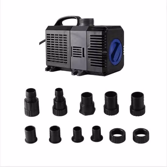 Pompa per Laghetto [ 3600L/u ] - Pompe per Laghetto Sotto Acqua con Regolazione del Flusso fino a 2.8m di Profondità - Doppia Impianto con Sistema di Regolazione 20W