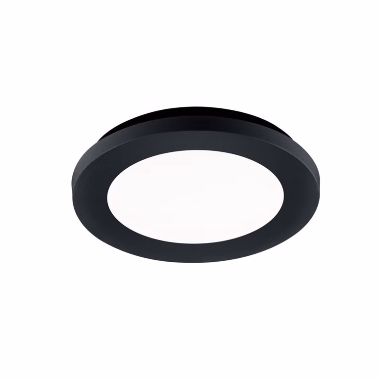 Trio Leuchten - Pannello LED design rotondo nero 17 cm incl. LED a 3 livelli dimmerabile - Lope Dimmer I Dimmerabile - Plastica rotonda - I (non sostituibile) LED