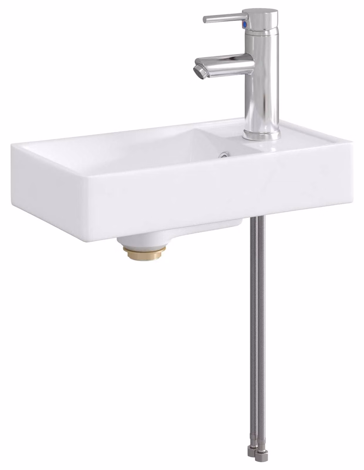 Lavabo da bagno Cromato 40,5 x 22,5 x 11,5 cm Metallo