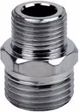 Raccordo nipplo doppio filettato Idro Bric in ottone cromato 3/4 x 1/2