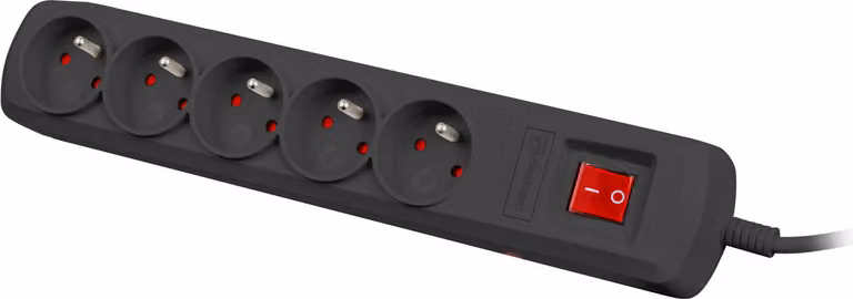 Natec NATEC NSP-1713 Limitatore di sovratensione nero 5 prese AC 1,5 m
