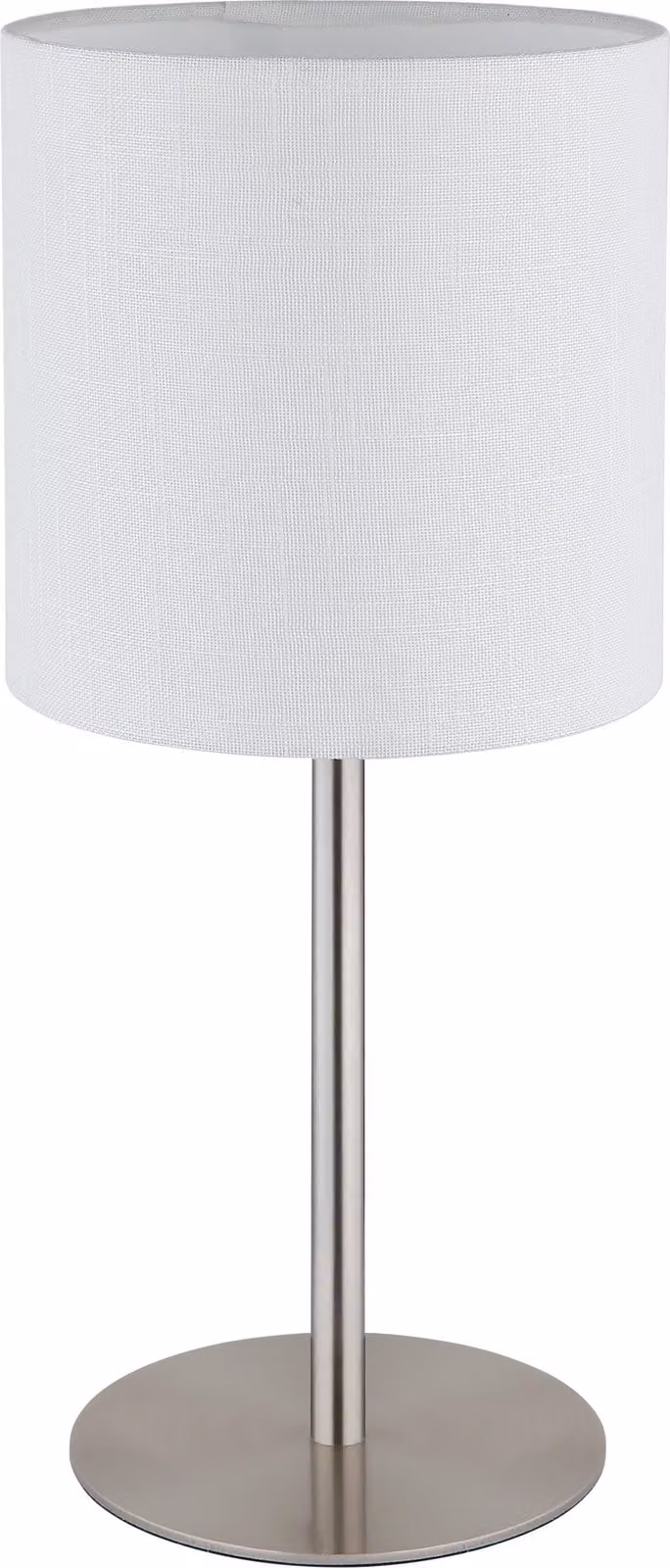 Lampada da tavolo, tessuto, bianco, metallo, H 40 cm