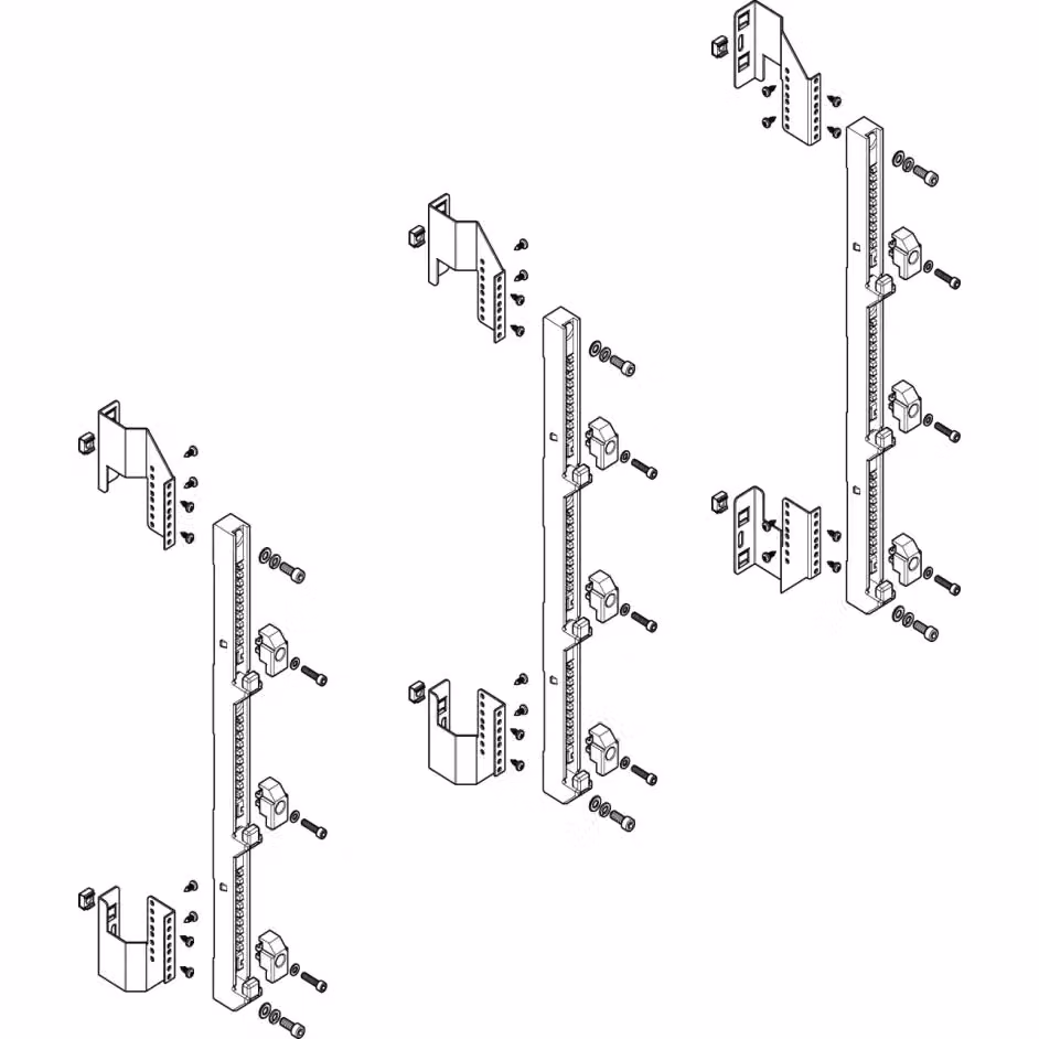 Modulo barra collettrice ABN profonda 3-4FB/5RE 185 mm per CU 30x10 - 60x10 mm, a 3 poli, EBM 150 mm MTS45903