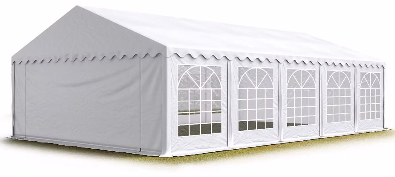 TOOLPORT Tendone per feste 6x10 m PVC bianco 100% impermeabile Tendone da esterno Tenda party