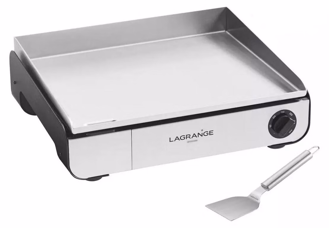 Piastra elettrica da 2500 w con piastra in acciaio inox da 50x40 cm Lagrange 219301