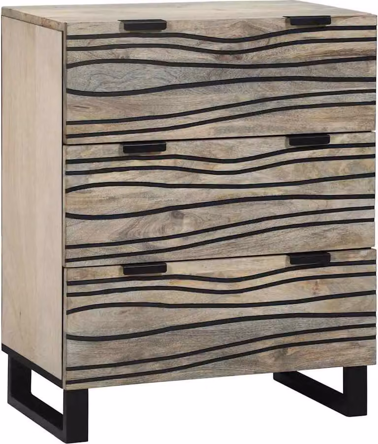 Credenza Bianco 60 x 33.5 x 75 cm Legno massello di mango