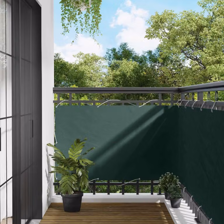 Schermo da balcone Verde Scuro 100 x 300 cm Tessuto Oxford
