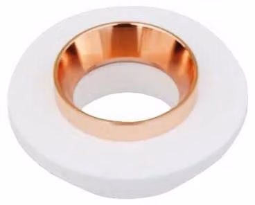 V-TAC VT-862-MRP portafaretto incasso scomparsa rotondo gesso con bordo metallo oro rosa GU10 - SKU 3123