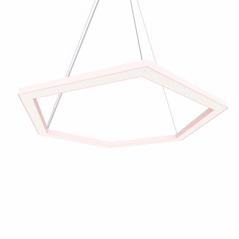Lampada A Sospensione Esagono D60 Monocolore Opaca