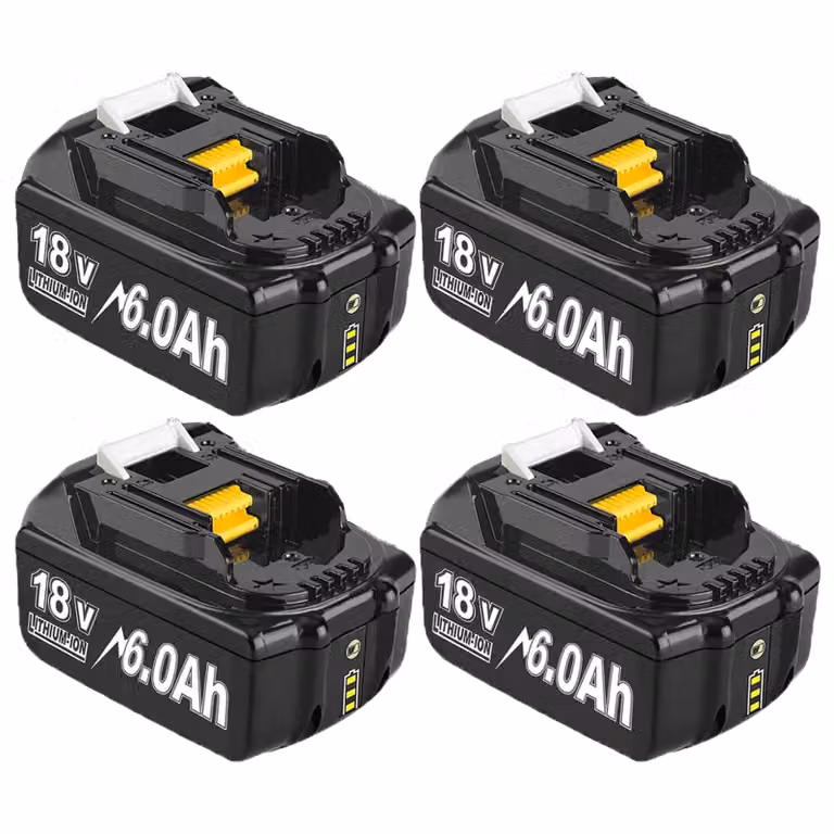 Batteria di ricambio, 18V, capacità 6000mAh, 4 batterie