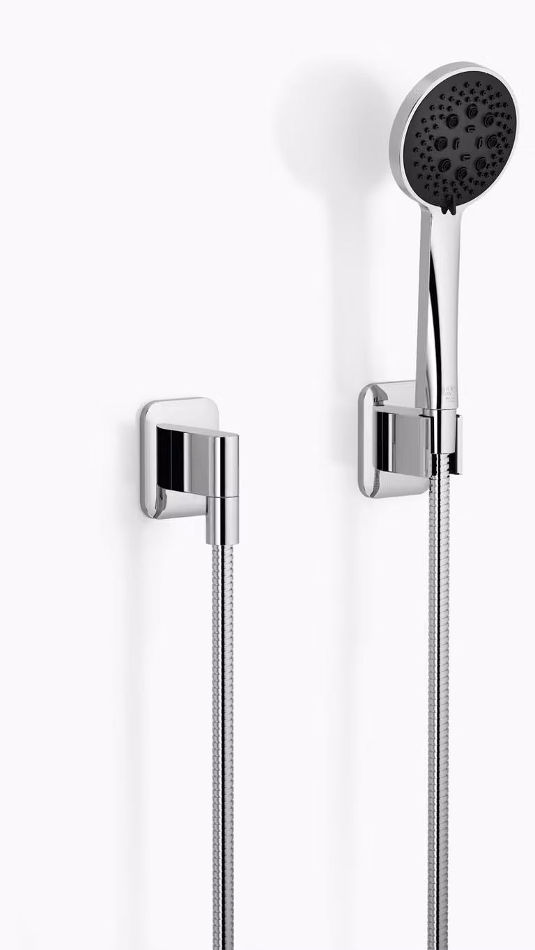 Garniture de douche LISSÉ de Dornbracht avec rosaces individuelles, flowReduce, 27803845-000010, 27803845-000010