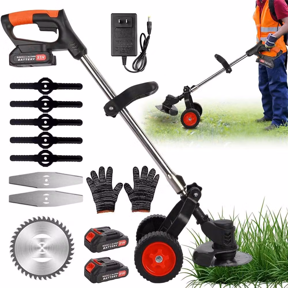 Tagliaerba elettrico - Trimmer per erba senza fili - 18.000 giri al minuto - Potente - Design ergonomico