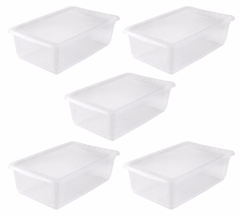 Contenitore portaoggetti keeeper bea, con sistema Air Control, dimensioni 59 x 39 x 18 cm, capacità 30 litri, colore trasparente