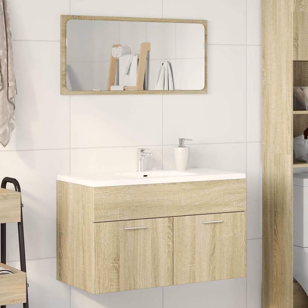 Sottolavabo Mobile da Bagno vidaXL in Rovere Sonoma, L 80 cm x P 38,5 cm x H 46 cm