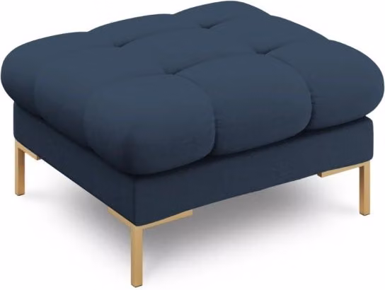Cosmopolitan Design - Pouf "Bali" in tessuto strutturato blu