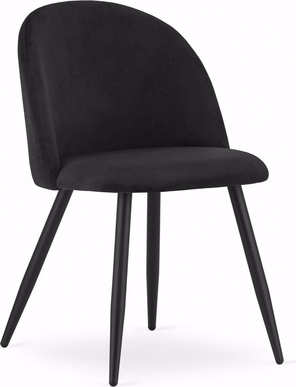 Sala da pranzo, soggiorno, ufficio Sedia BELLO - velluto nero / gambe nere