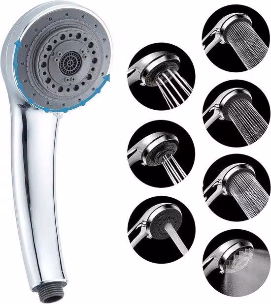 Soffione doccia Luxe - 7 livelli - alta pressione - universale