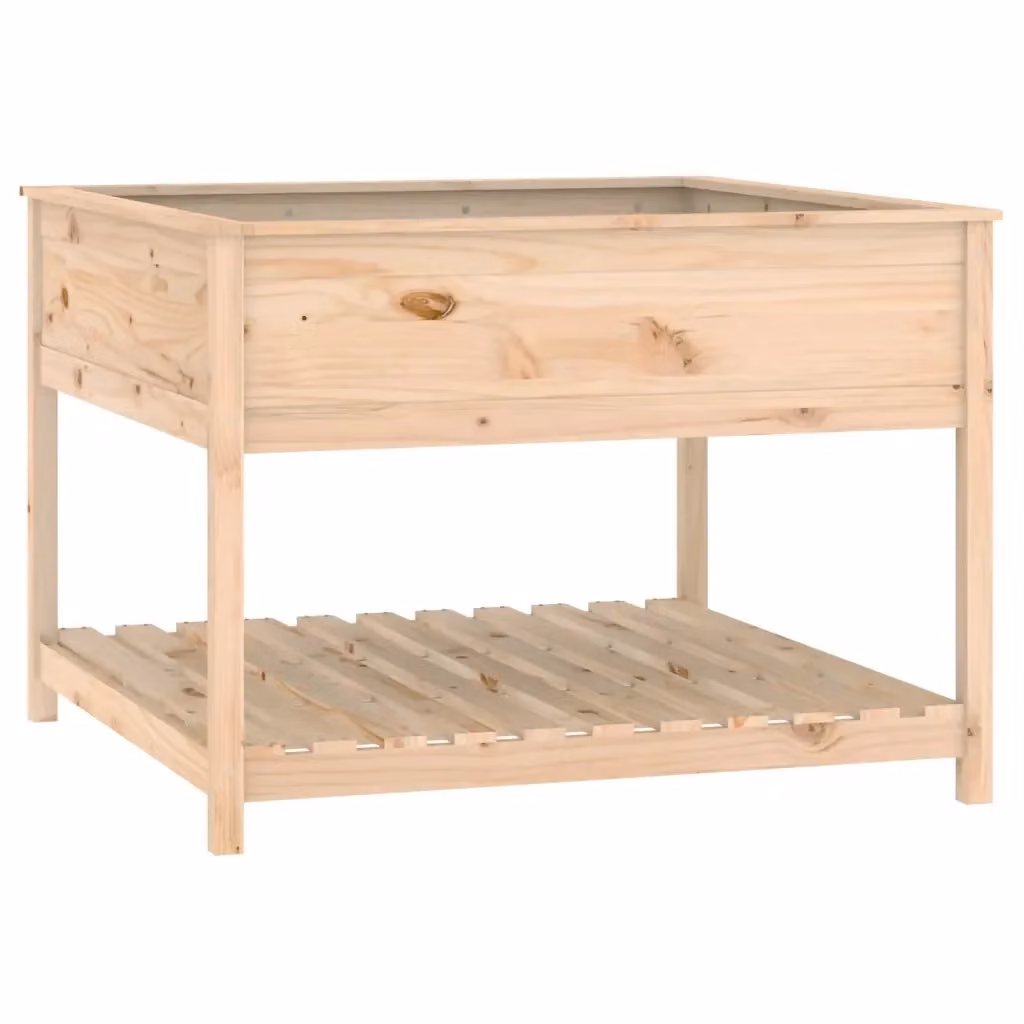 Fioriera con mensola in legno massello di pino stile rustico vidaXL L/P/H: 111,5 x 111,5 x 81 cm – 2