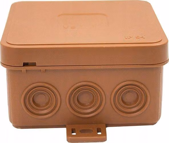 Scatola da incasso per il collegamento a spina marrone 75x75x41 IP54 Viplast 03502