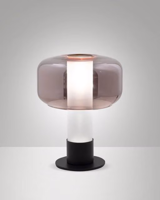Lampada da Tavolo Flick in Metallo e Vetro, Dimmerabile al Tocco, Colore Viola Multicolore, Attacco E14 15W, IP20