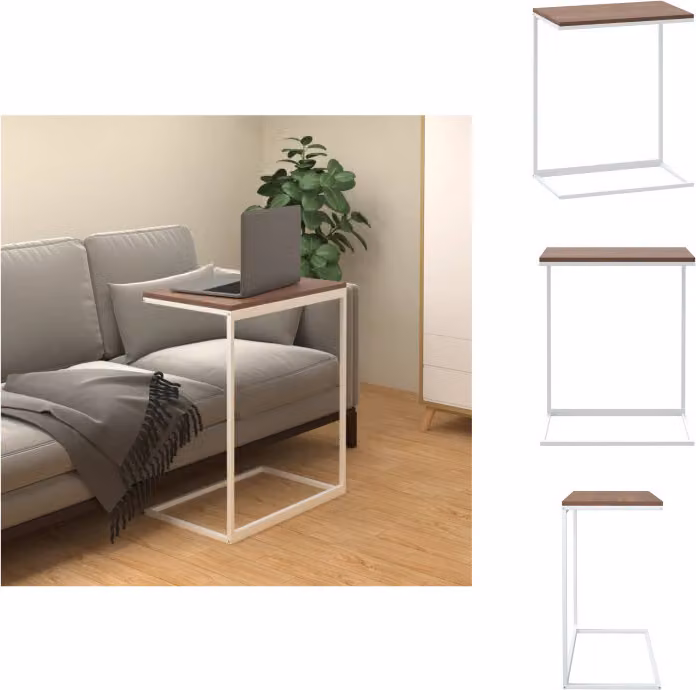 vidaXL Tavolino bianco 55x35x66 cm in legno - Tavolini da caffè