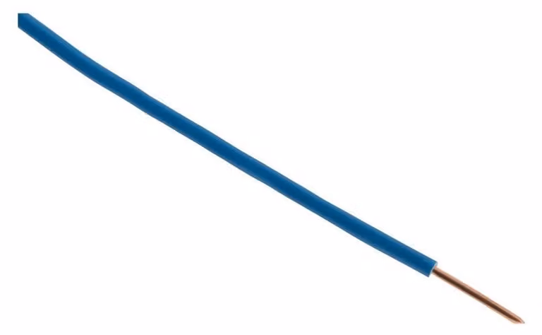 Cavo elettrico HO7V-U, sezione 1,5 mm², colore blu, lunghezza 10 metri