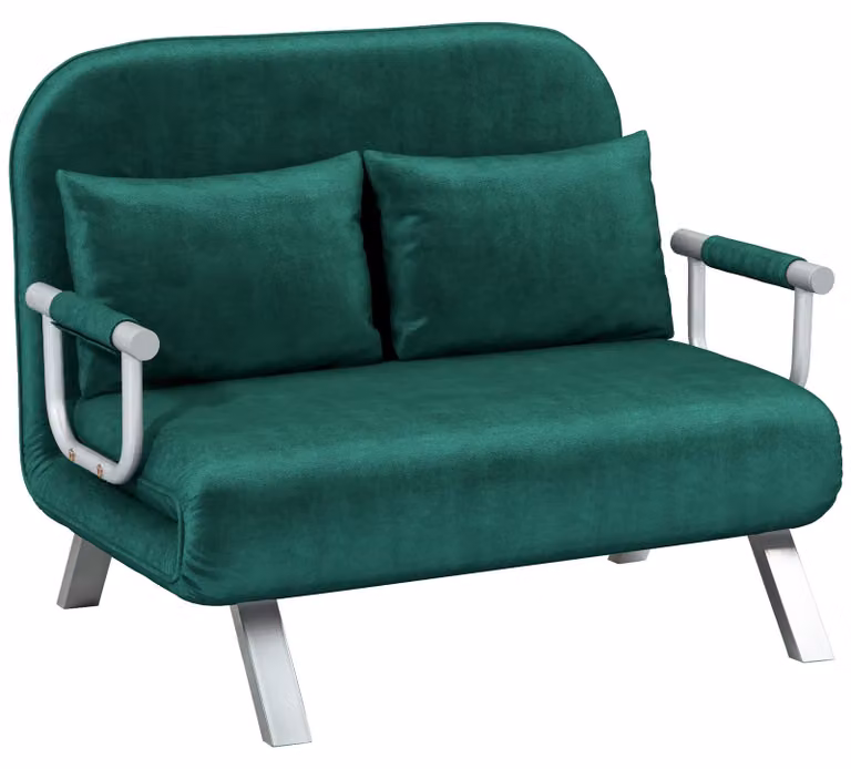 Divano letto a 2 posti - Divano trasformabile in letto - Divano letto piccolo - Divano letto mini - Divano letto a scomparsa - Schienale regolabile