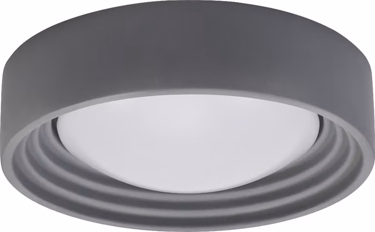 LEDVANCE ORBIS Concrete, plafoniera in calcestruzzo grigio con LED, 13W, 800lm, 3000K bianco caldo amichevole, dimmerabile in 3 fasi con un clic, diametro 300mm, protezione IP20, adatta per il bagno