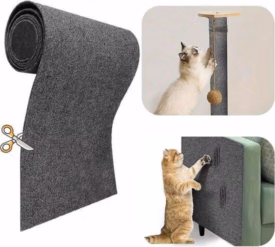 Grattatoio per gatti, 200 x 40 cm, superficie ruvida da graffiare, seduta resistente ai graffi, componente fai-da-te per elementi da graffiare, ideale per evitare che i gatti graffino i tappeti, elementi da graffiare per gatti.