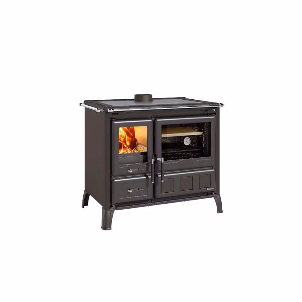 Stufa a legna con forno in ghisa Gardenia XXL VST Nordica, colore nero, L/P/H: 95,0 x 86,4 x 70,4 cm – 2