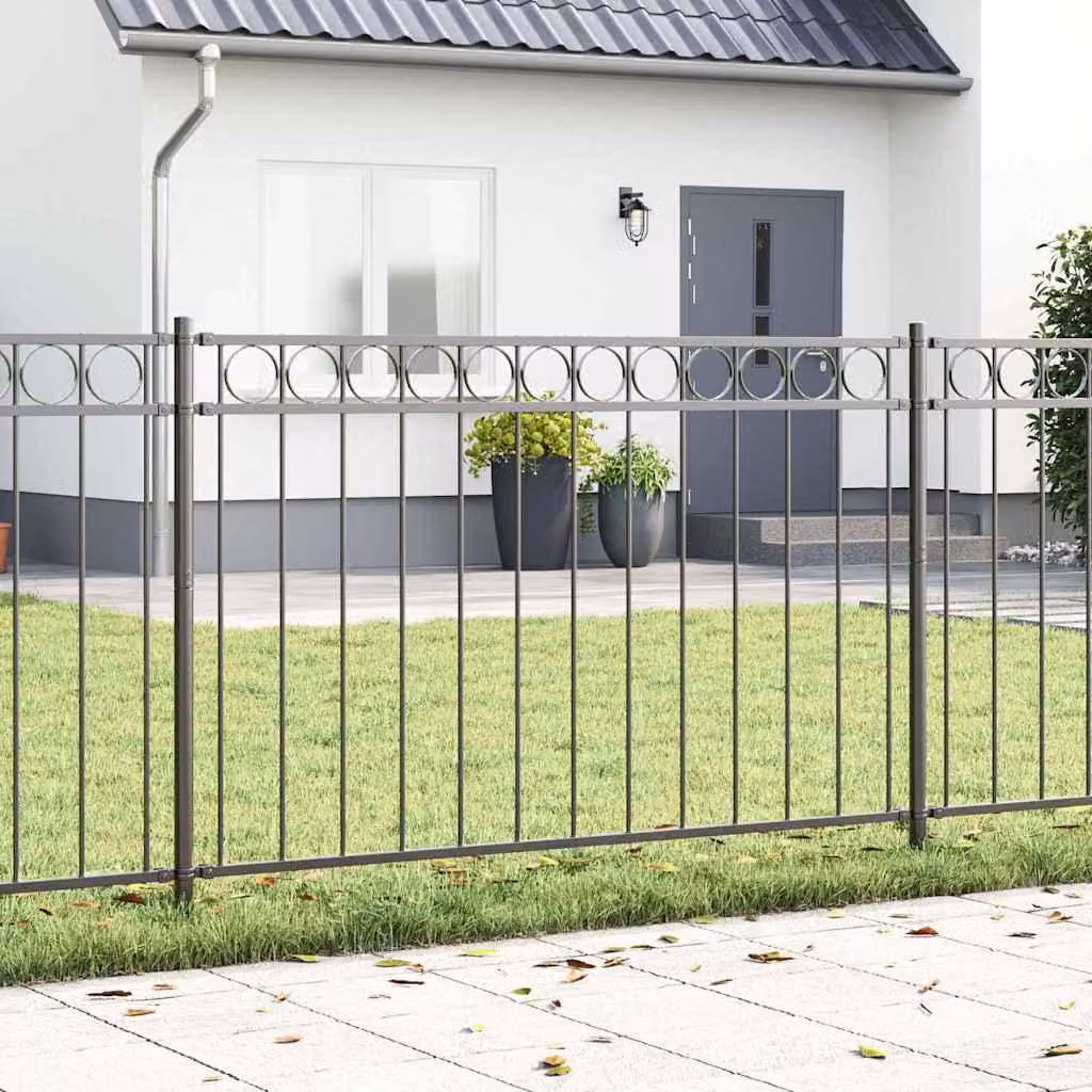 Maison Exclusive - Pannello per recinzione ASSEN, 170 x 150 cm, acciaio grigio