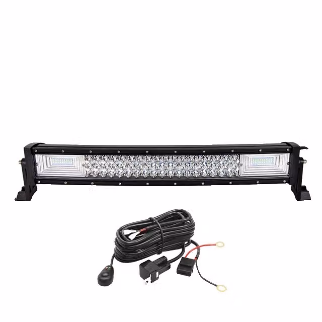 Striscia luminosa a LED, design curvo/diritto, tecnologia 7D a 3 file, filo curvo da 22 pollici